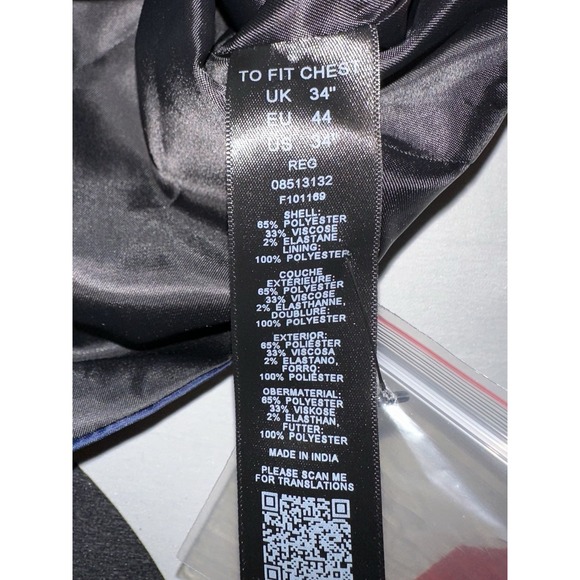 NWT Asos Suit Vest Mens 34 Chest Gray Button Up - Picture 5 of 8